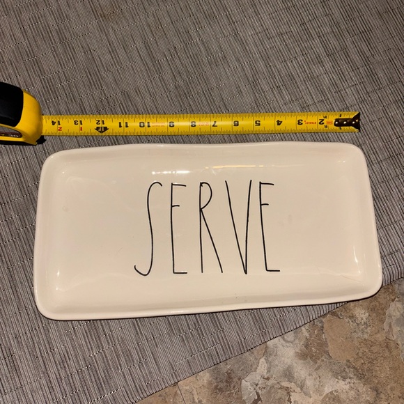 Rae Dunn Cream 'Serve' Platter - Picture 2 of 5